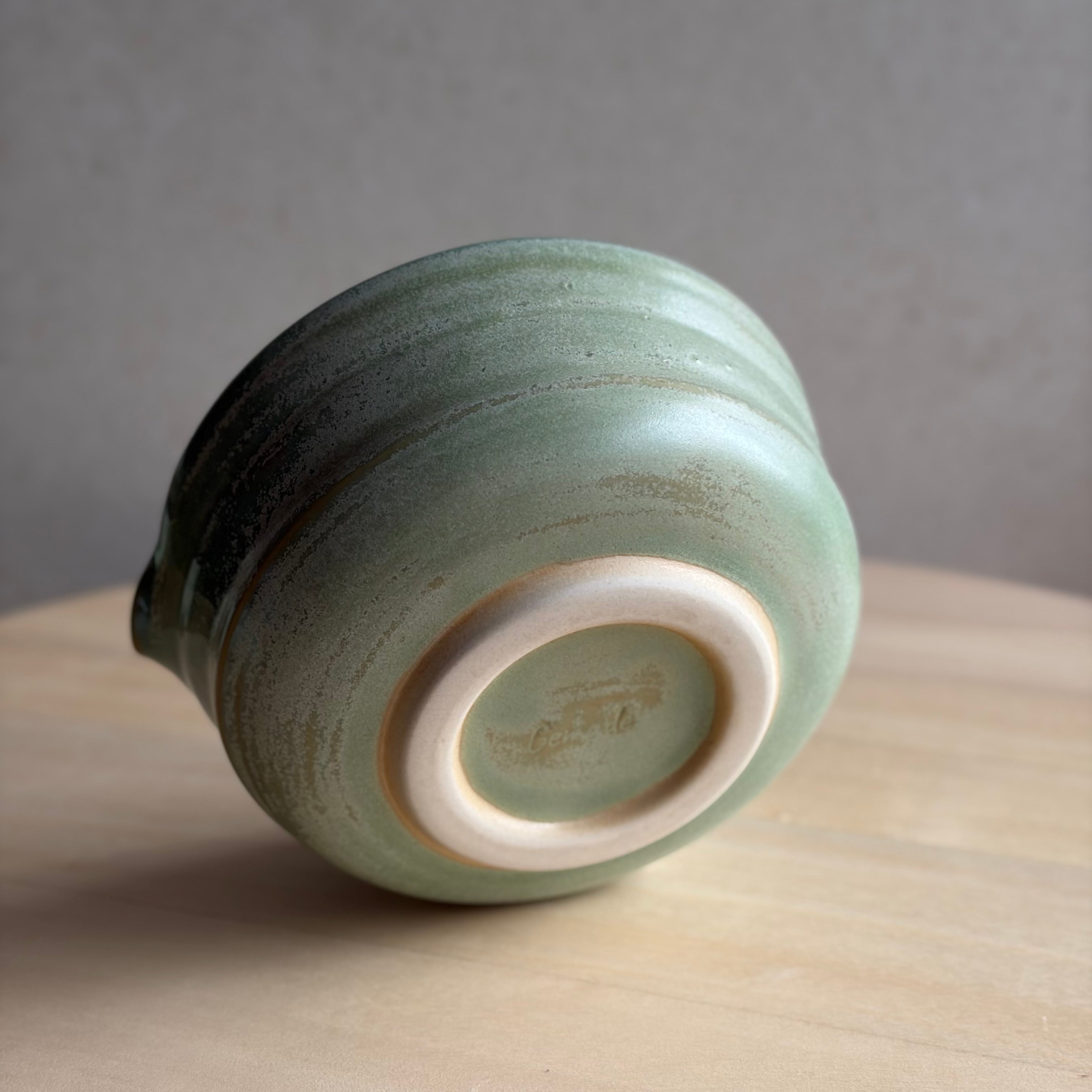 Weathered Green Matcha Bowl
