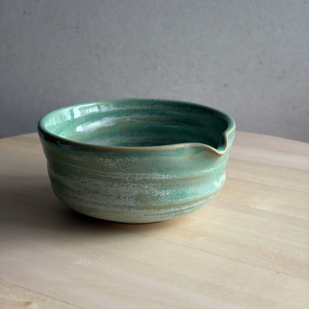 Weathered Green Matcha Bowl